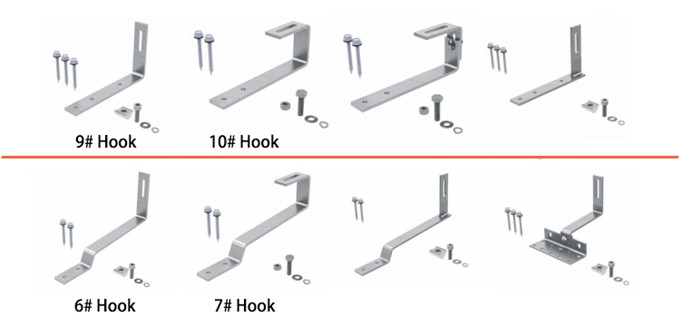 solar pv flat tile roof hook