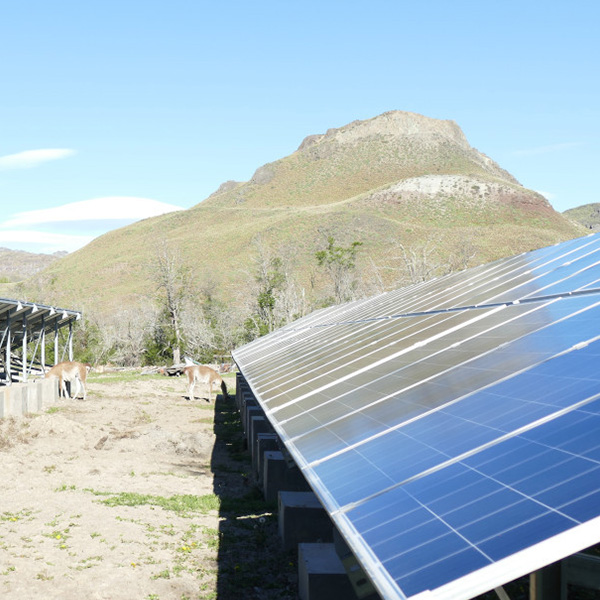 pole-mounted solar panel system