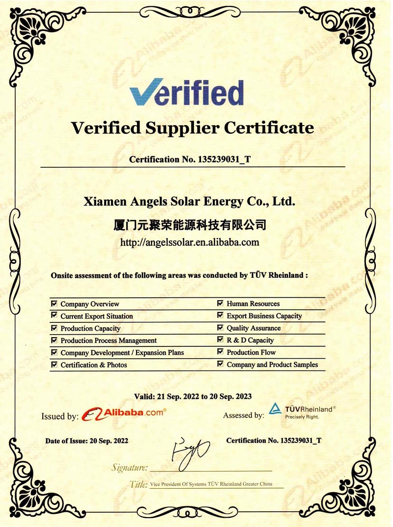 Verified Supplier TUV Rheinland